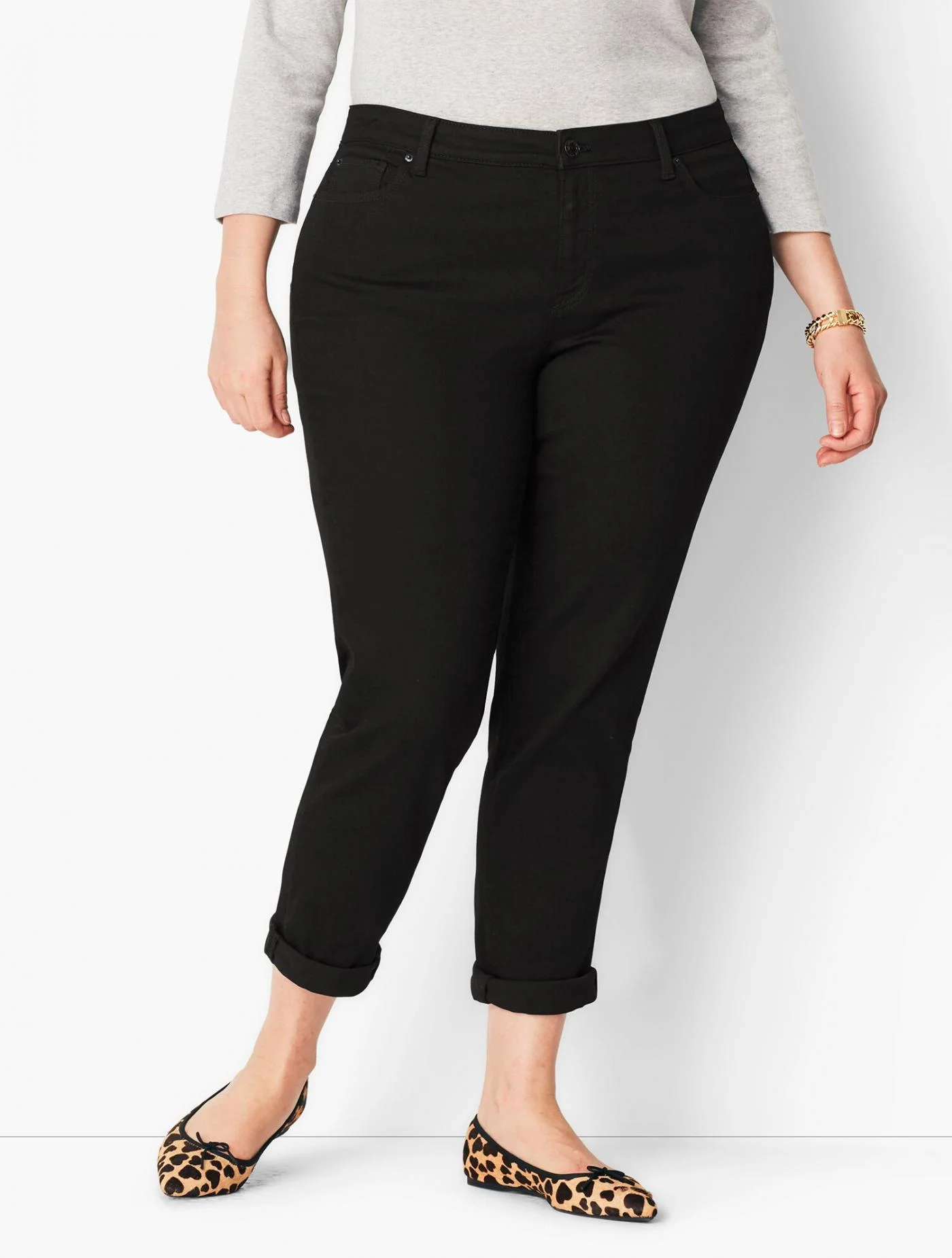 Jeans | Plus Size Girlfriend Jeans &#8211; Curvy Fit &#8211; Black BLACK &#8211; Talbots Womens