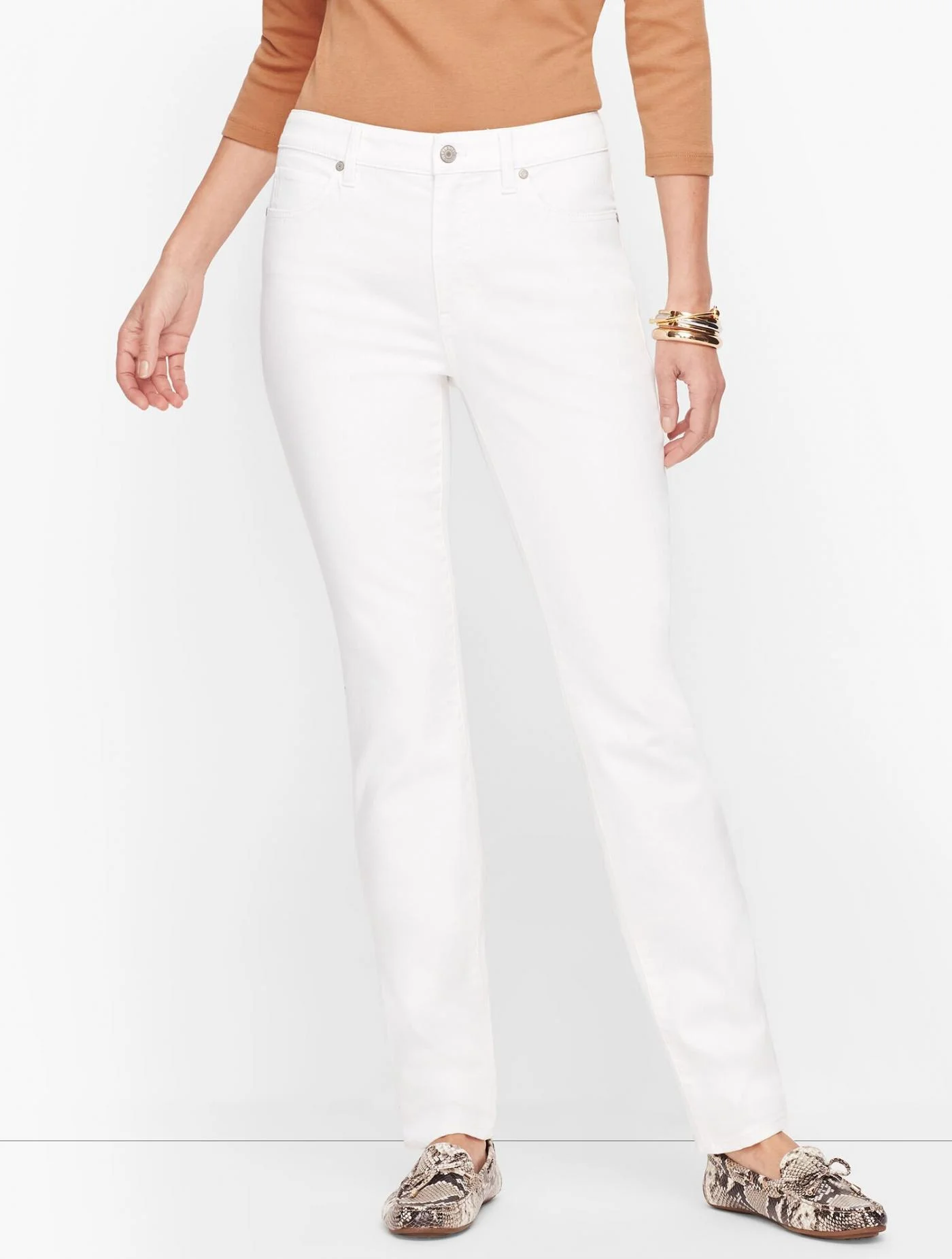 Jeans | High-Waist Straight-Leg Jeans &#8211; White WHITE &#8211; Talbots Womens