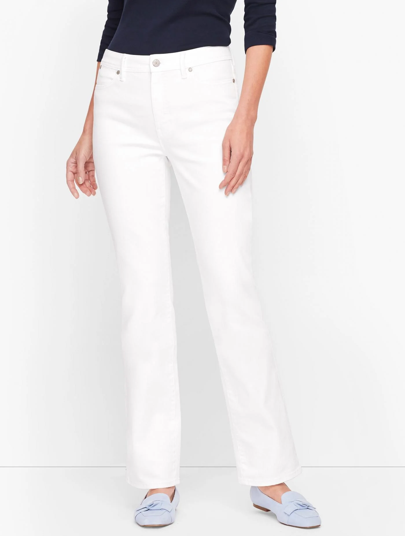 Jeans | High-Waist Barely Boot Jeans &#8211; White WHITE &#8211; Talbots Womens