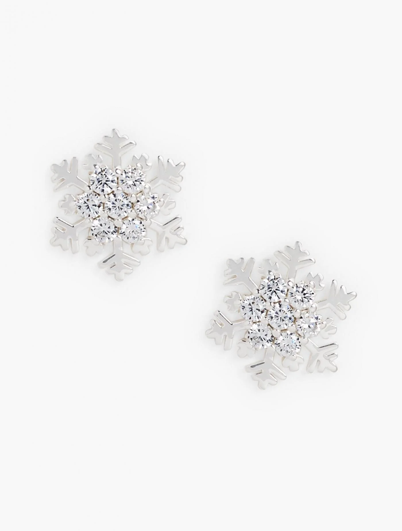 Jewelry | Sterling Silver Snowflake Earrings CRYSTAL/STERLING SILVER &#8211; Talbots Womens