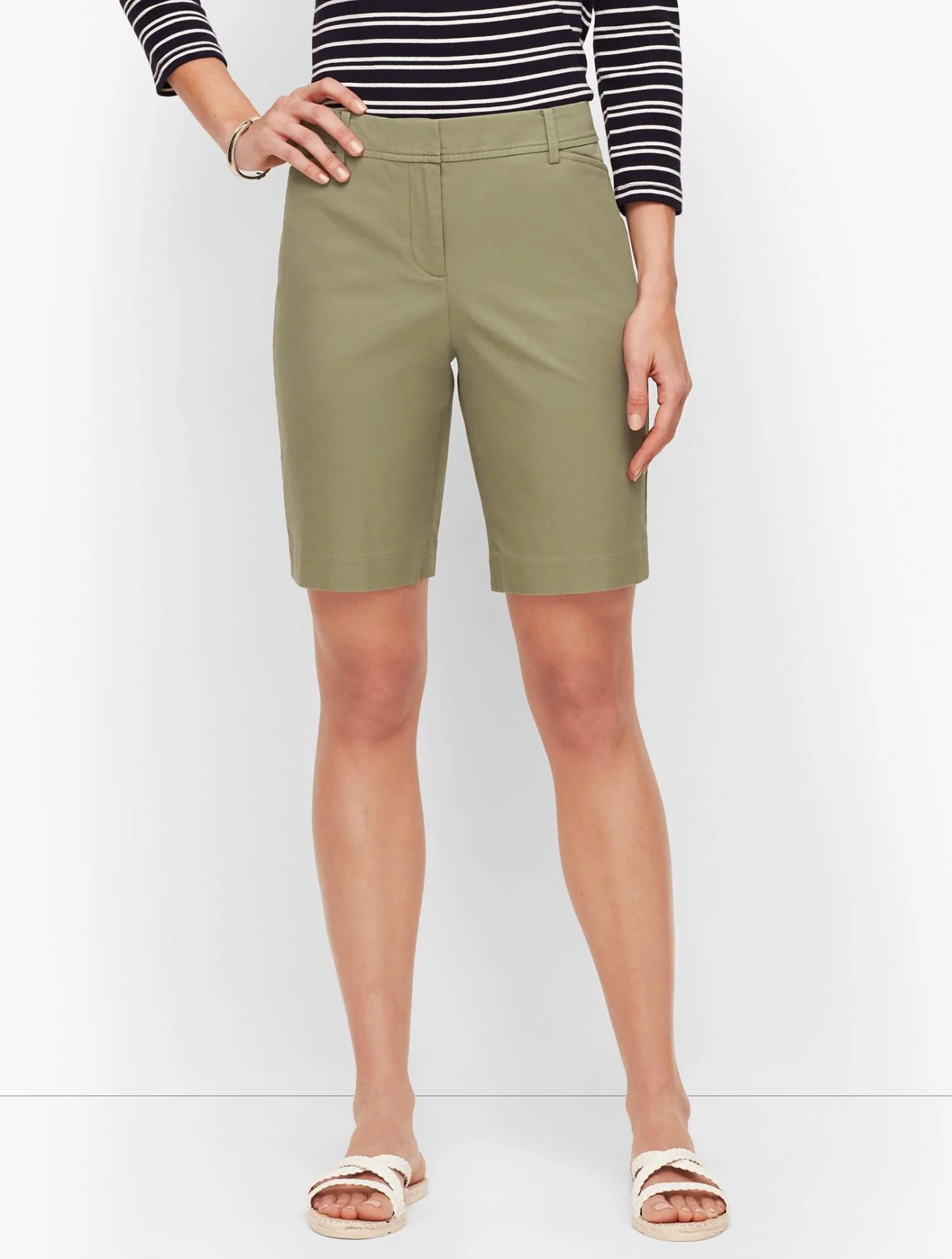 Shorts | Perfect Shorts &#8211; Bermuda TARRAGON &#8211; Talbots Womens