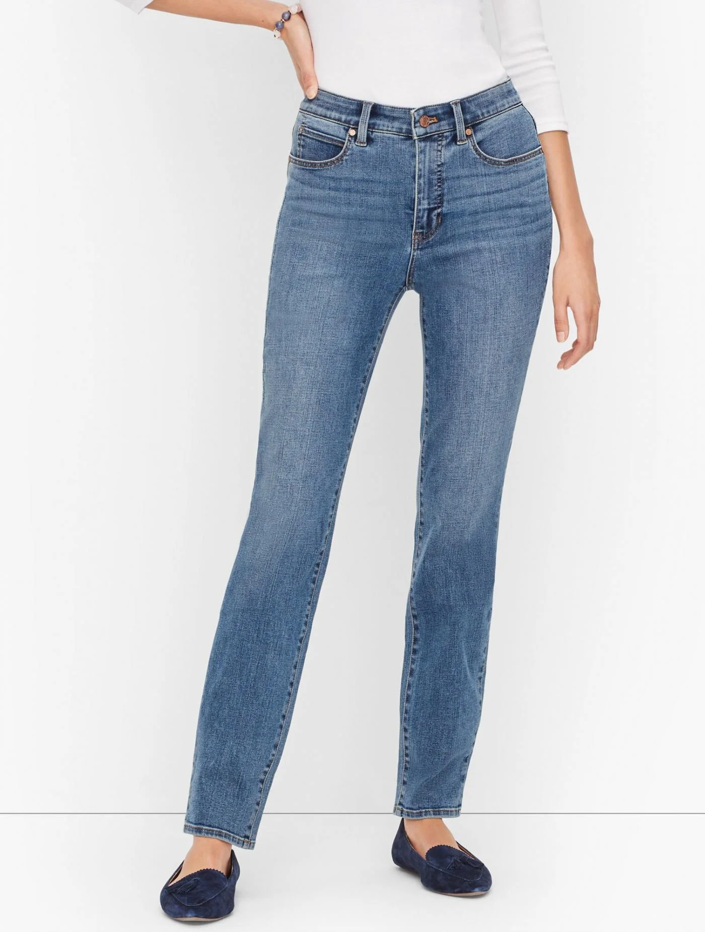 Jeans | Straight Leg Jeans &#8211; Shore Wash &#8211; Curvy Fit SHORE WASH &#8211; Talbots Womens