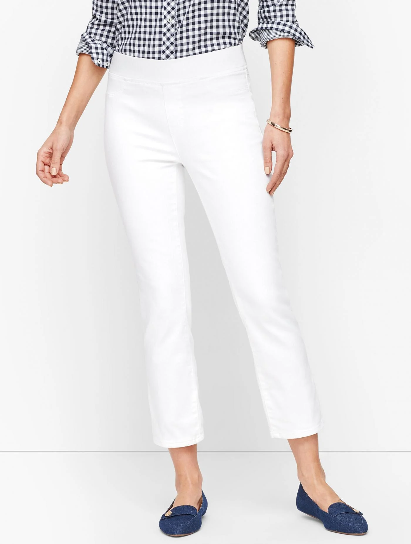 Jeans | Sculpt Crop Flare Jeans &#8211; White WHITE &#8211; Talbots Womens