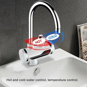 1684A Stainless Steel LED Digital Display Instant Heating Electric Water Heater Faucet Tap, Geyser