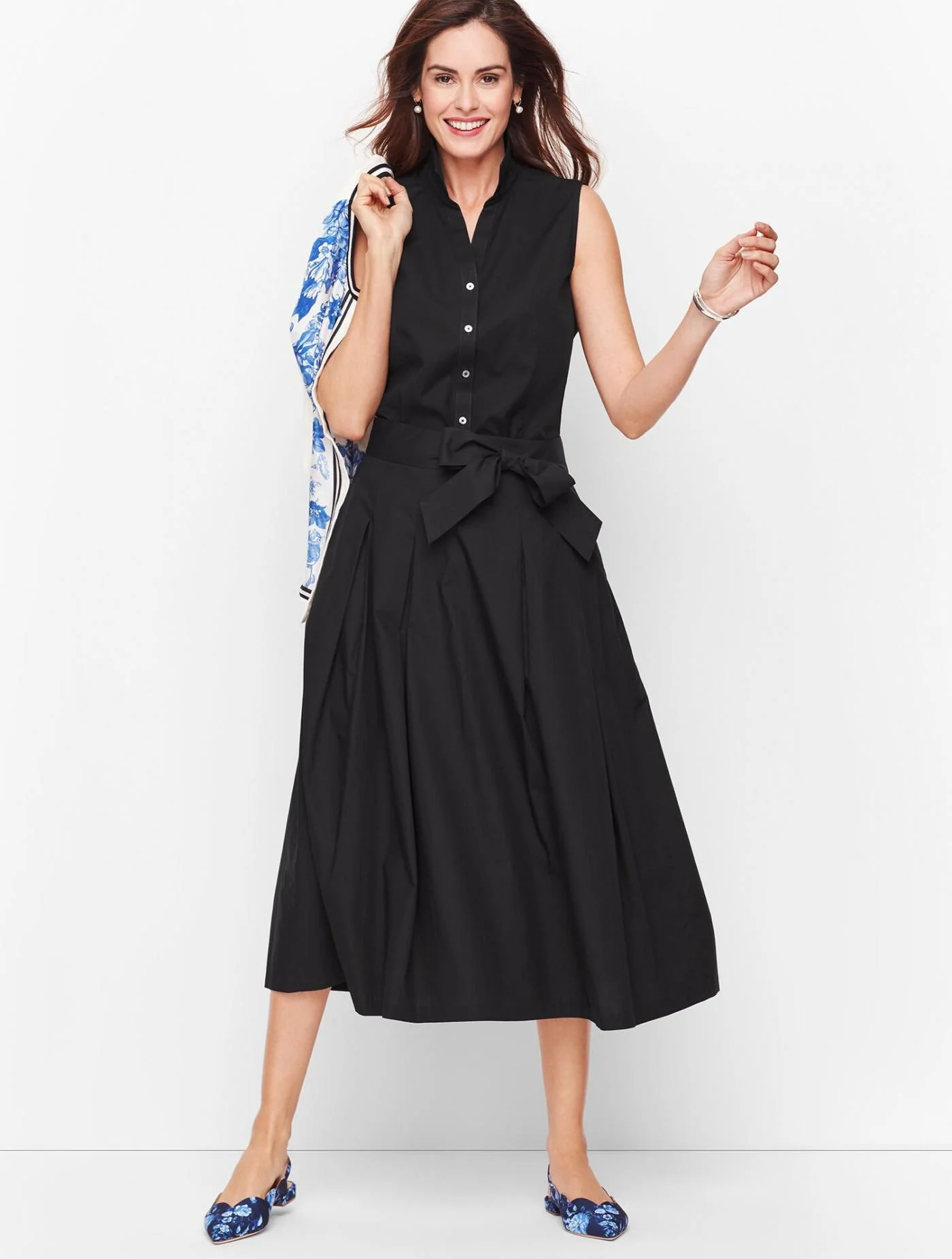 Skirts | Full Poplin Skirt BLACK &#8211; Talbots Womens