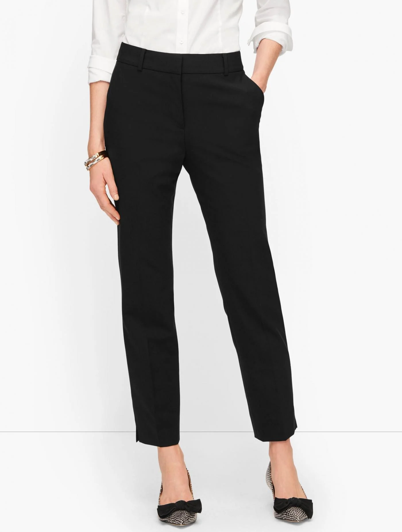 Pants | Luxe Wool Slim Ankle Pants &#8211; Black BLACK &#8211; Talbots Womens