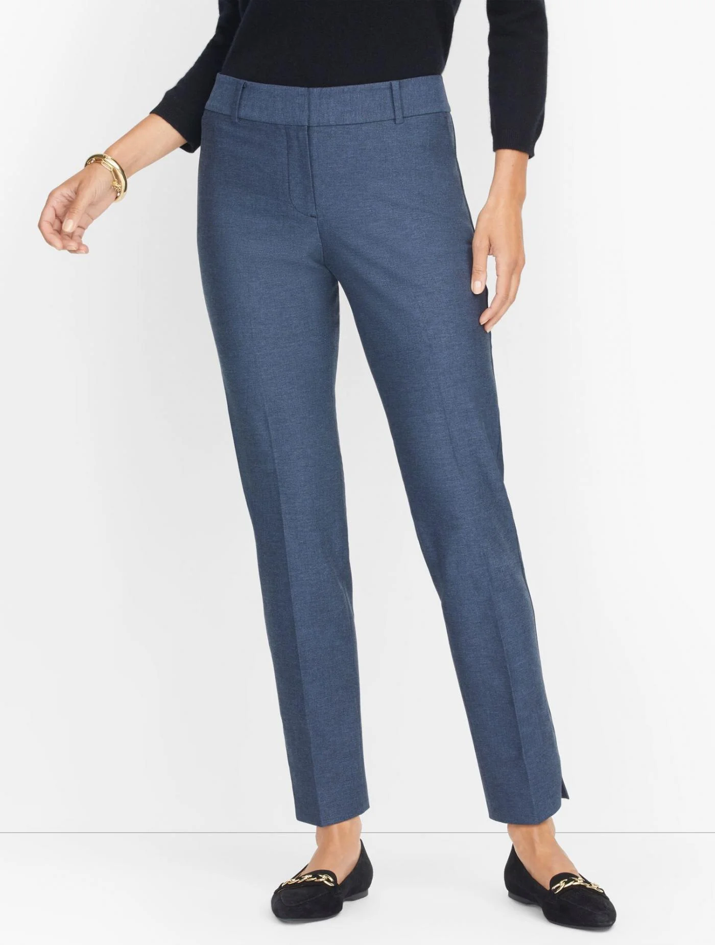 Pants | Luxe Stretch Slim Leg Trousers &#8211; Polished Denim ROYAL BLUE &#8211; Talbots Womens