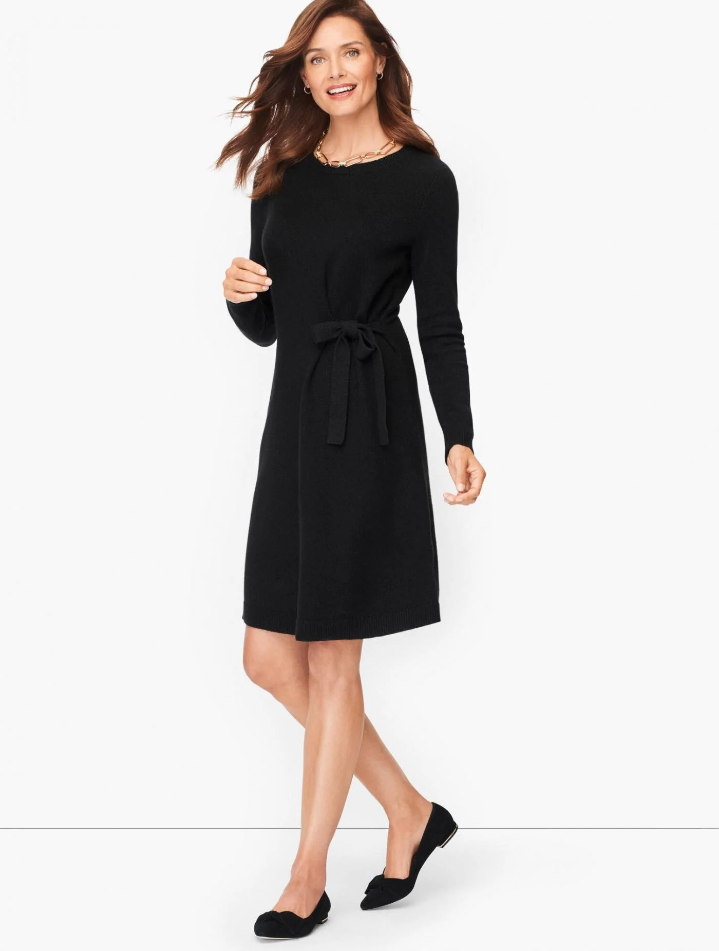 Dresses | Side Tie Shimmer Shift Dress BLACK &#8211; Talbots Womens