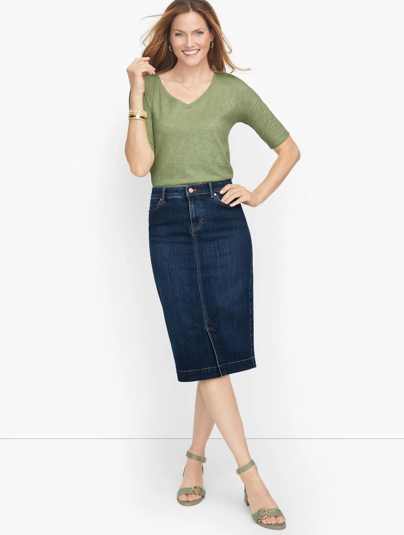 Skirts | Denim Pencil Skirt OCEAN WASH &#8211; Talbots Womens