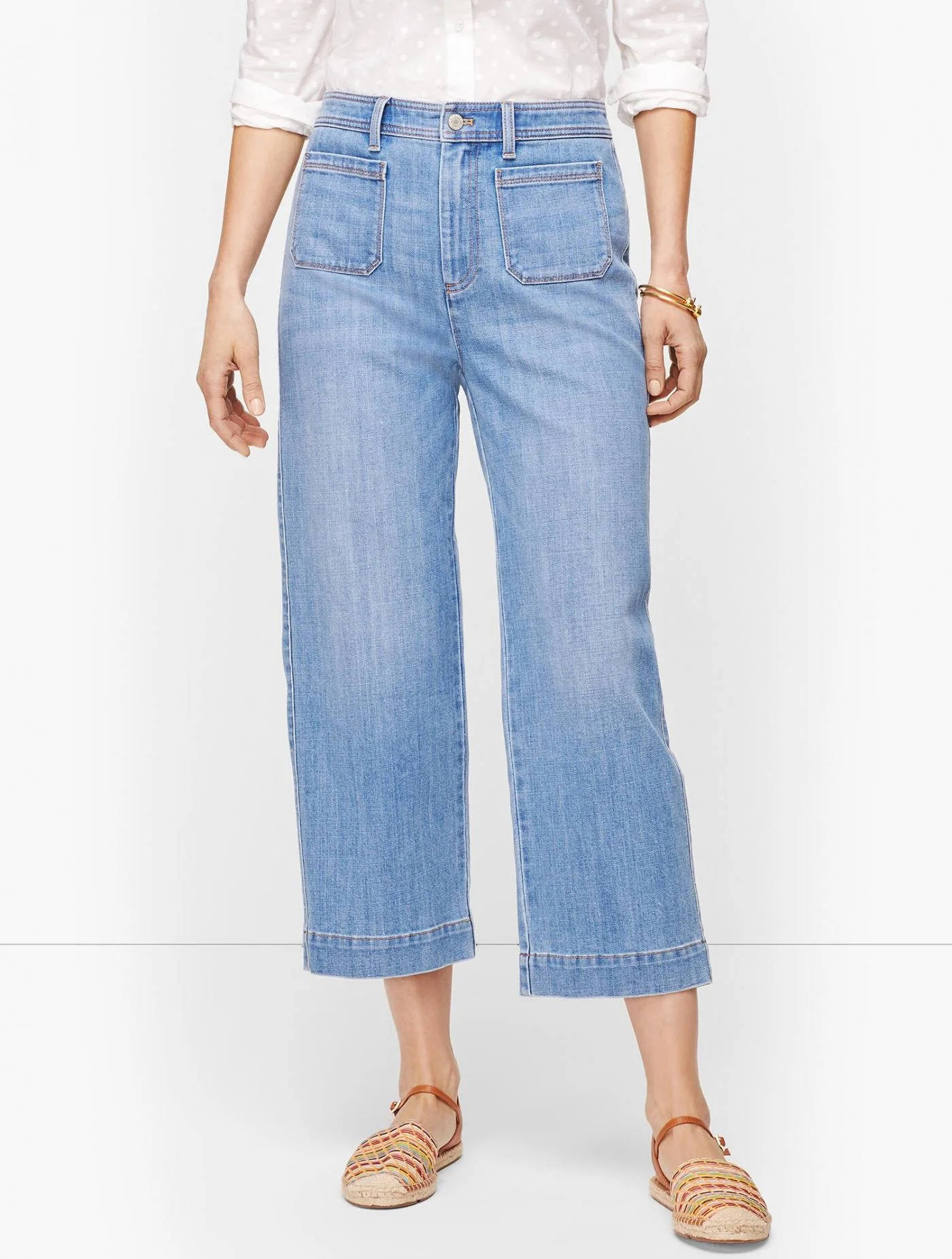 Jeans | Wide Leg Crop Jeans &#8211; Tilden Wash TILDEN WASH &#8211; Talbots Womens