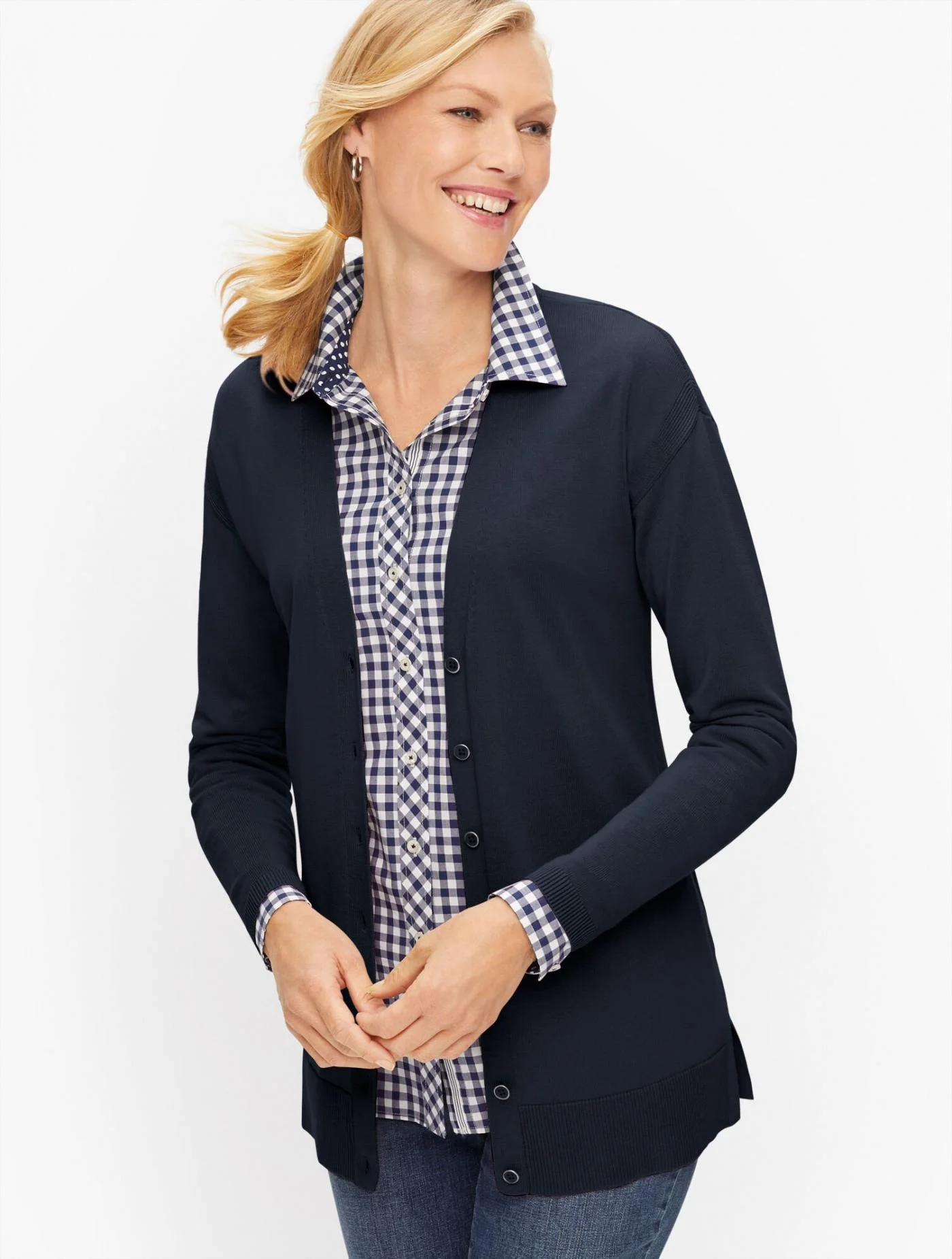 Sweaters | Girlfriend Cardigan INDIGO BLUE &#8211; Talbots Womens