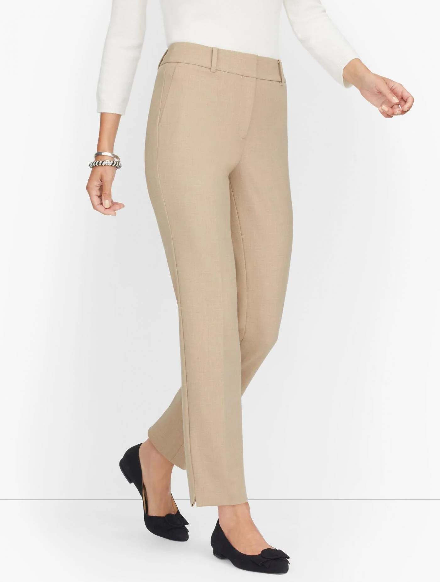 Pants | Luxe Stretch Slim Leg Trousers CAMEL &#8211; Talbots Womens