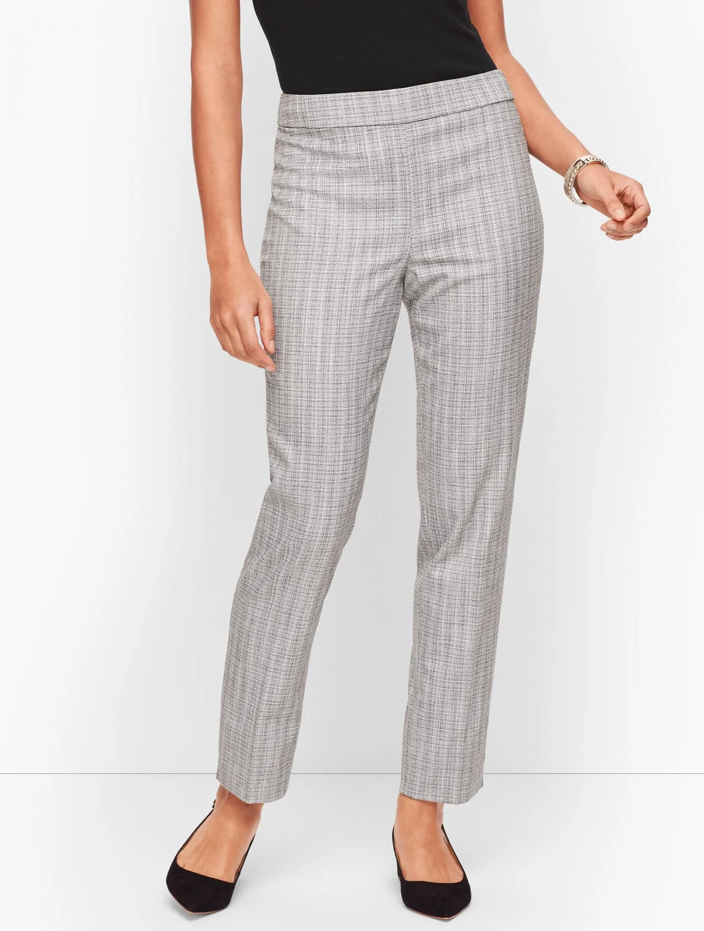 Pants | Westport Tweed Slim Ankle Pants WHITE/BLACK &#8211; Talbots Womens