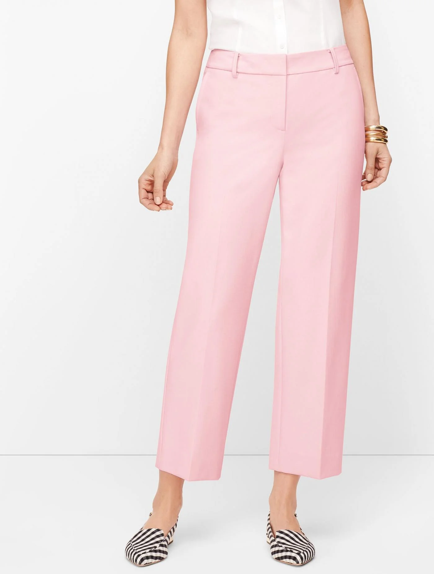 Pants | Straight Leg Crop Pants SEASHELL &#8211; Talbots Womens