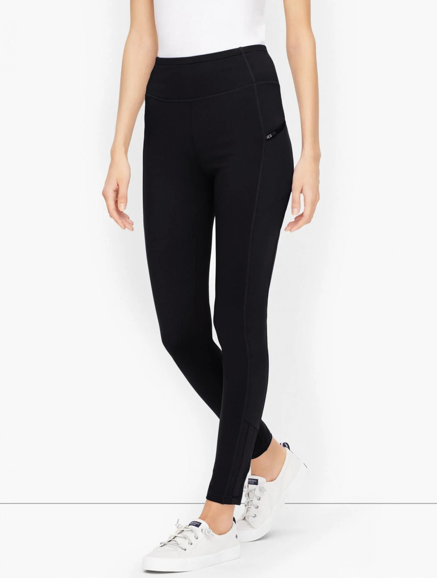 Pants | On The Move High Waist Leggings-Solid TALBOTS BLACK &#8211; Talbots Womens