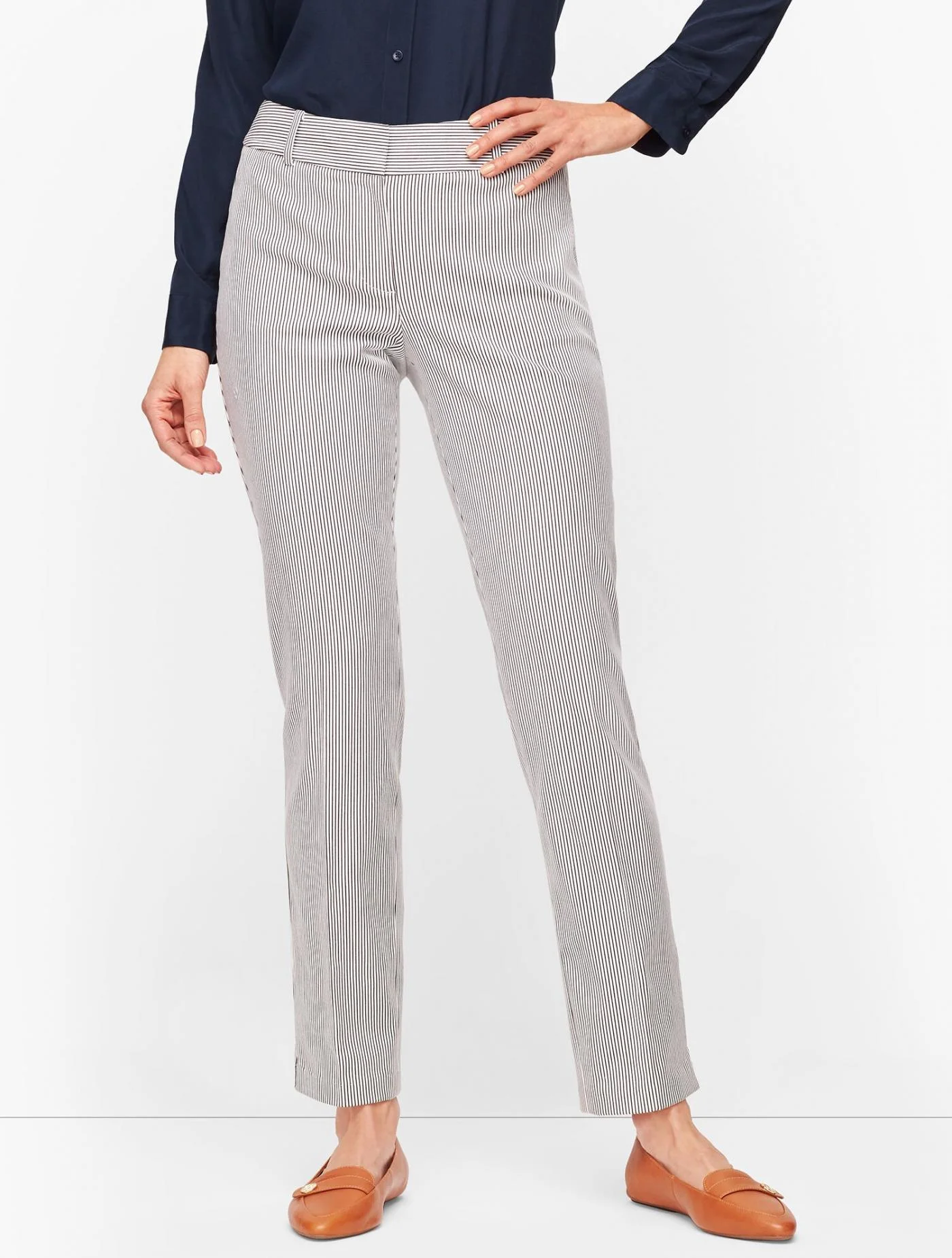 Pants | Talbots Hampshire Ankle Pants &#8211; Teatime Stripe BLACK/WHITE &#8211; Talbots Womens