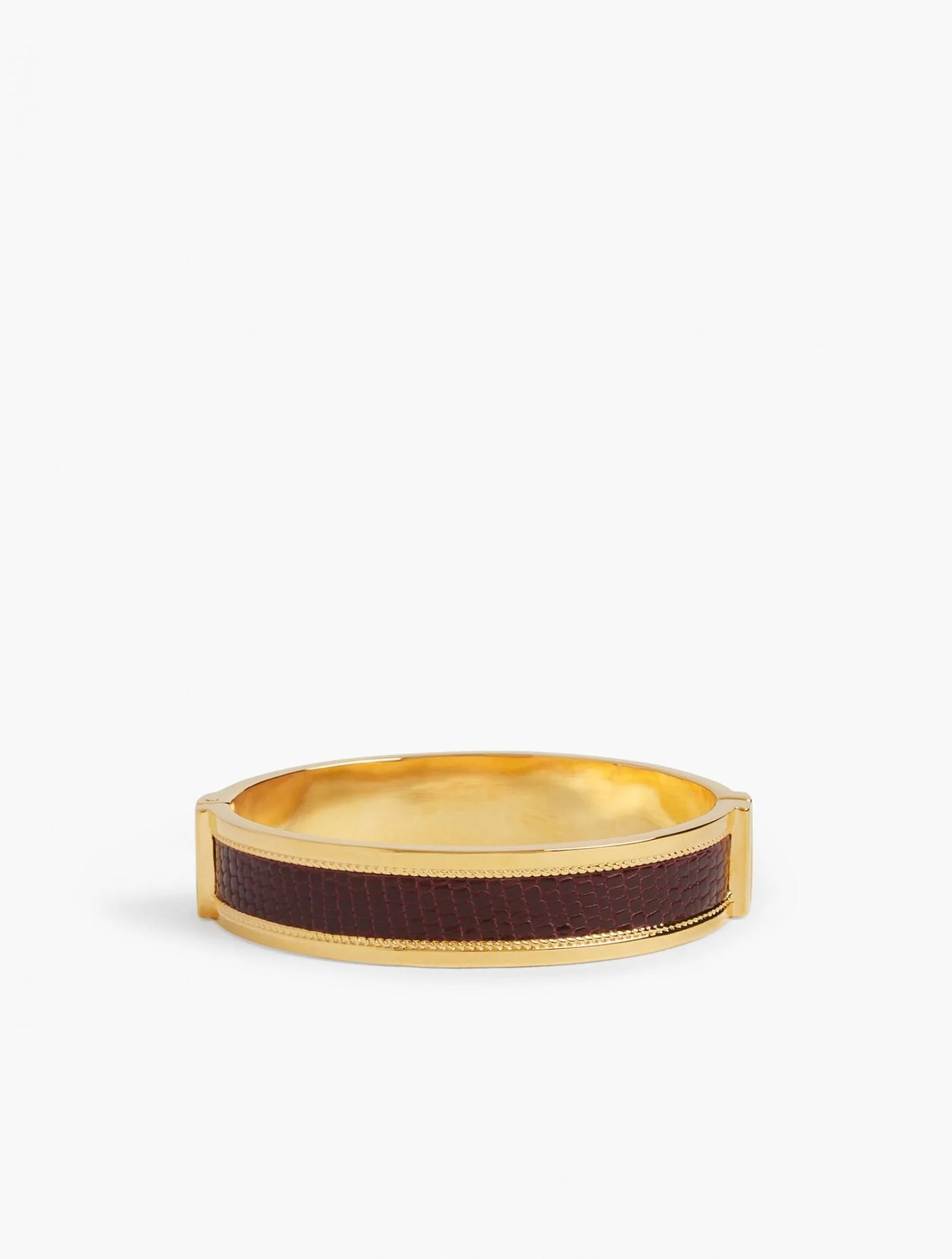 Jewelry | Embossed Croc Enamel Bangle RED POP/GOLD &#8211; Talbots Womens