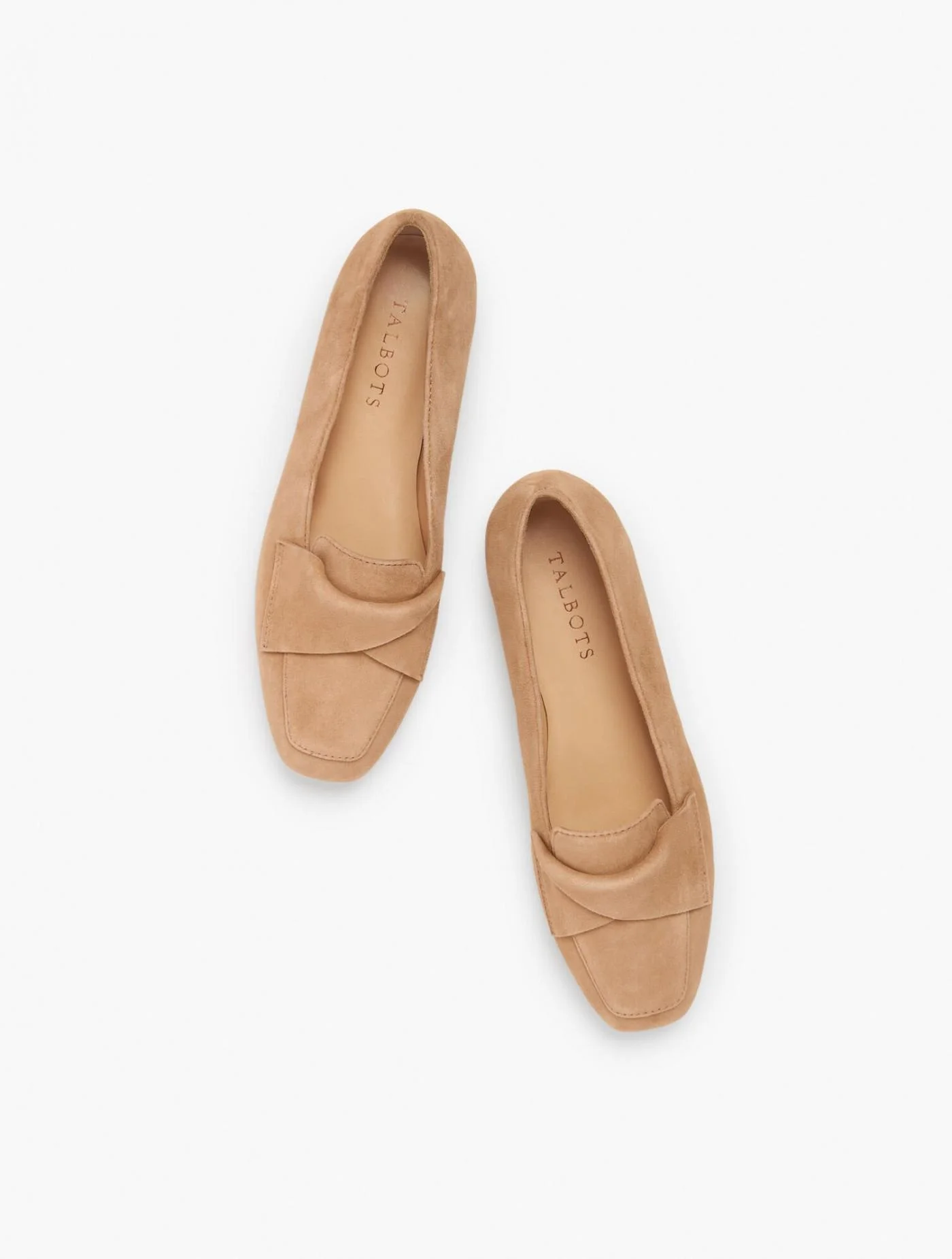 Flats | Stella Suede Flats &#8211; Twist Detail LIGHT TOFFEE &#8211; Talbots Womens