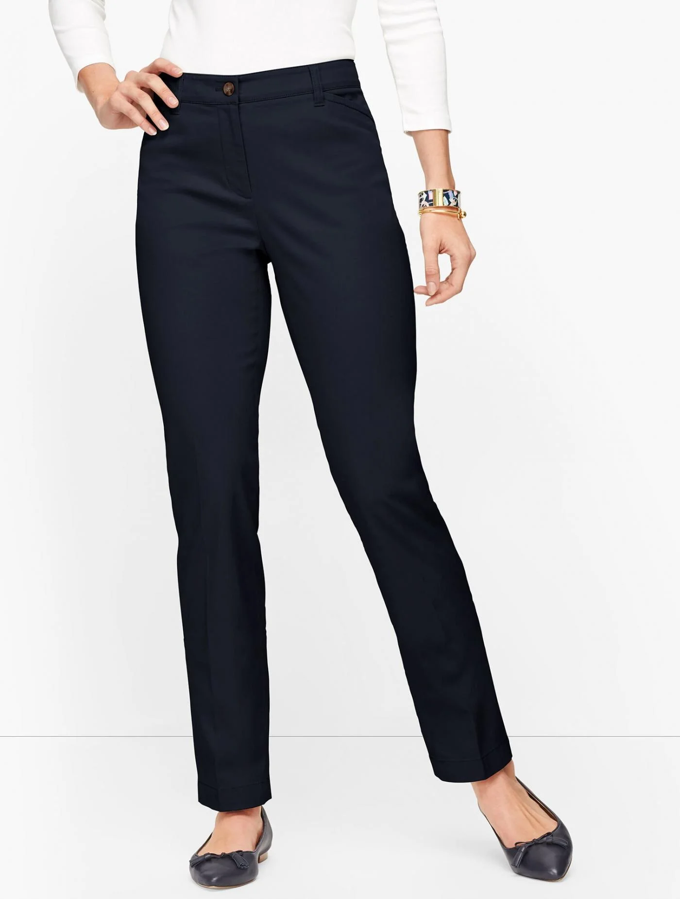 Pants | Stretch Cotton Chinos &#8211; Curvy Fit INDIGO &#8211; Talbots Womens