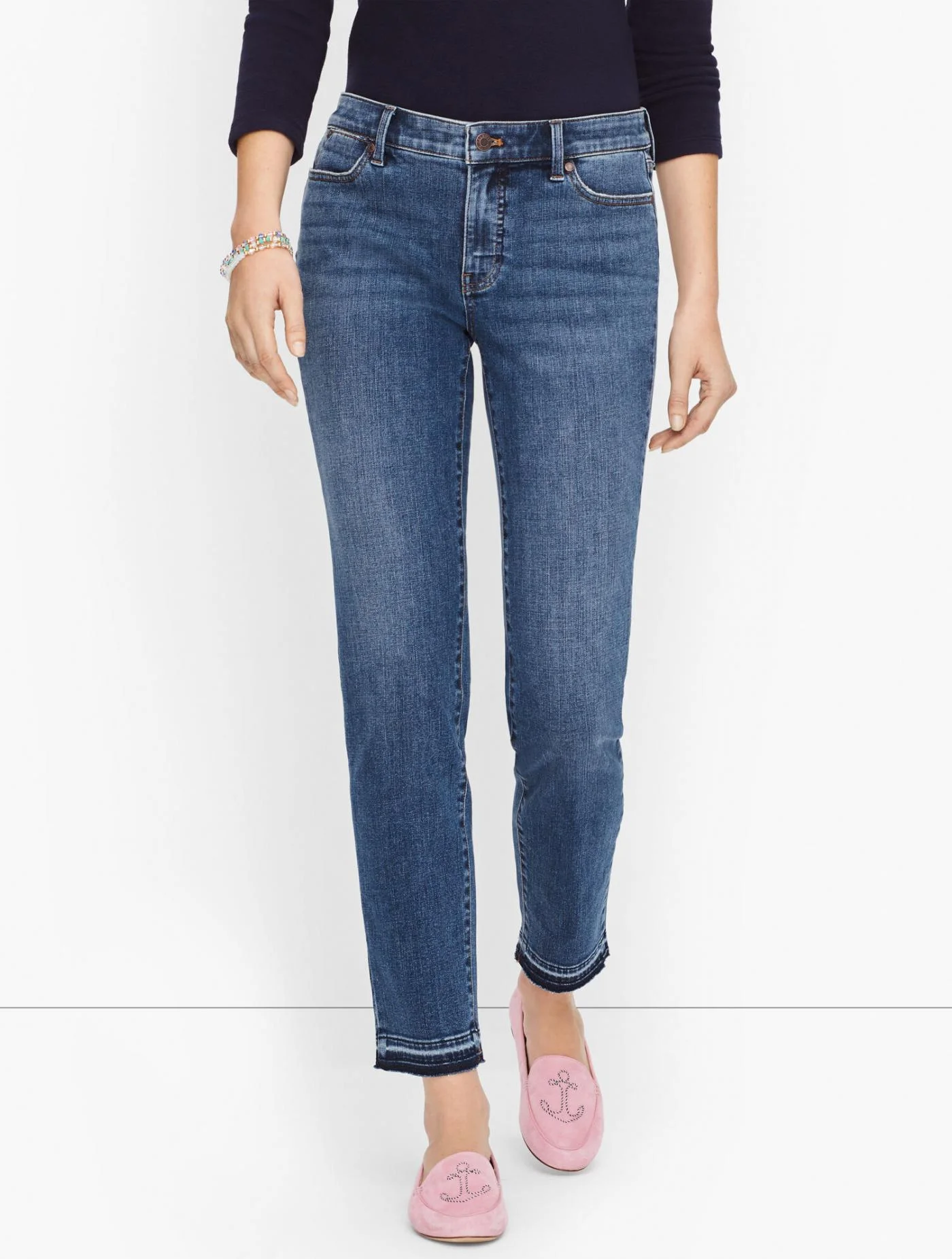 Jeans | Slim Ankle Jeans Dropped Hem &#8211; Sail Wash SAIL WASH &#8211; Talbots Womens