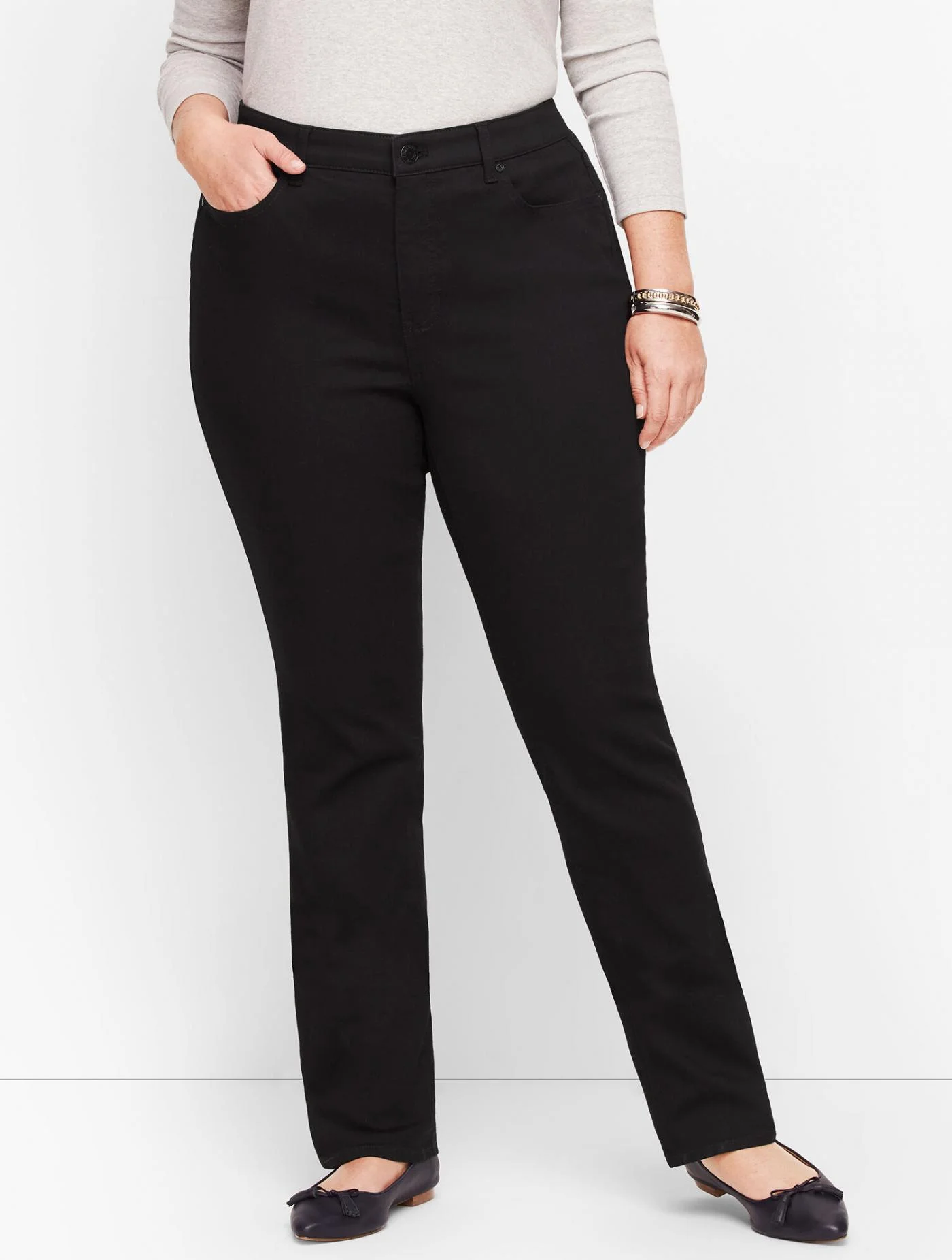 Jeans | Plus Size Slim Ankle Jeans &#8211; Black BLACK &#8211; Talbots Womens