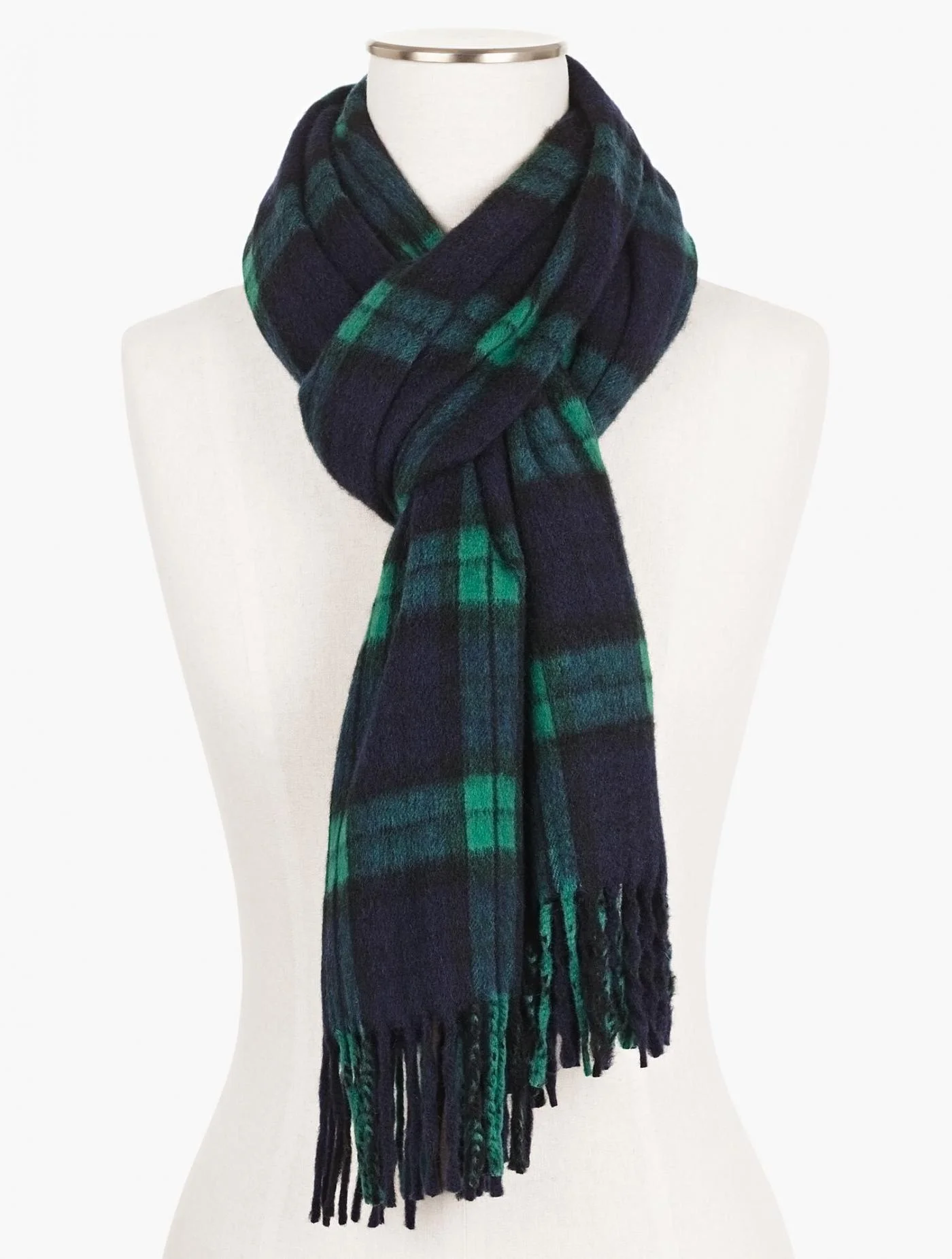 Scarves | Pure Cashmere Wrap &#8211; Black Watch HERITAGE GREEN MULTI &#8211; Talbots Womens