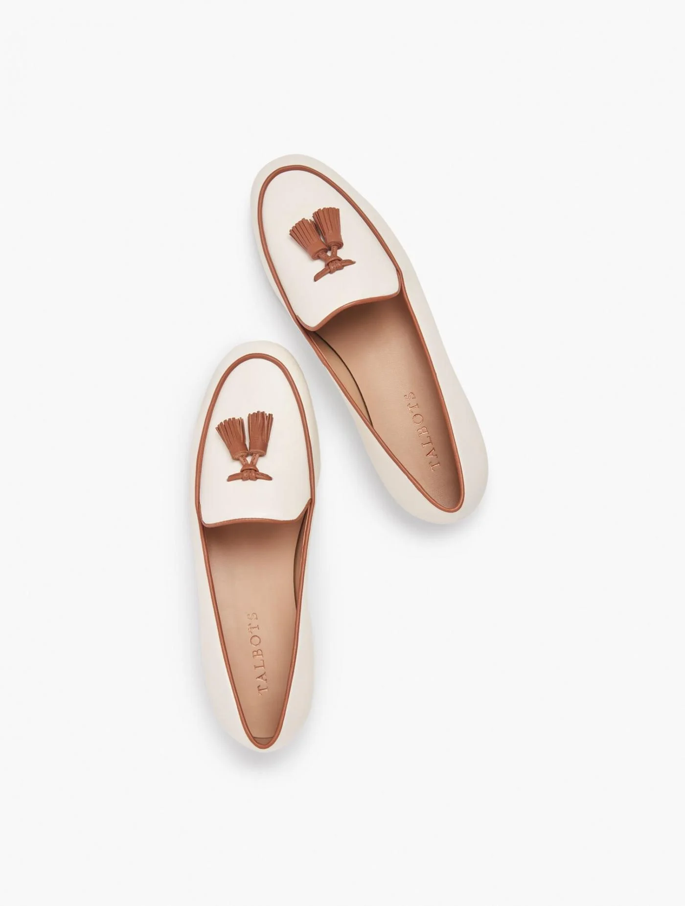 Flats | Cassidy Tasseled Loafers &#8211; Nappa IVORY MULTI &#8211; Talbots Womens