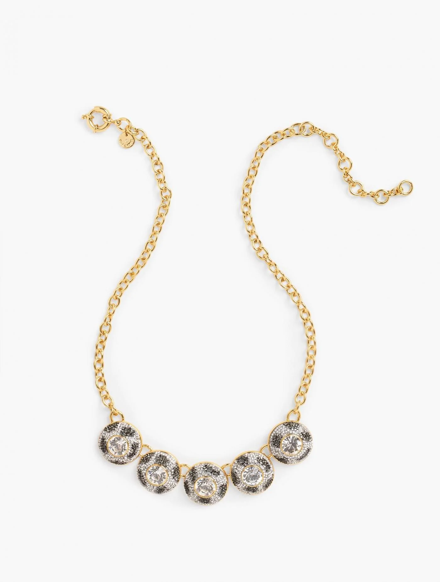 Jewelry | Leopard Discs Crystal Necklace CRYSTAL CLEAR MULTI &#8211; Talbots Womens