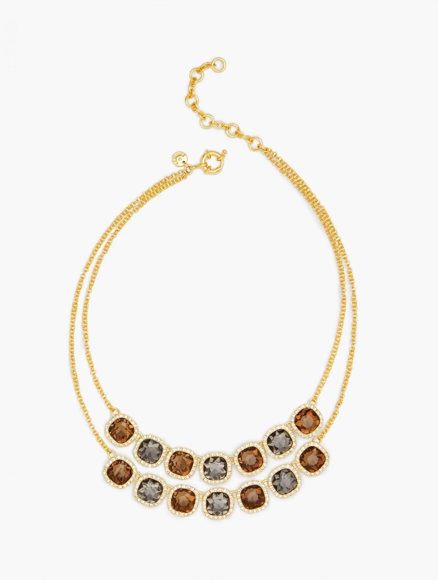 Jewelry | Square Stones Double Strand Necklace ACORN MULTI &#8211; Talbots Womens