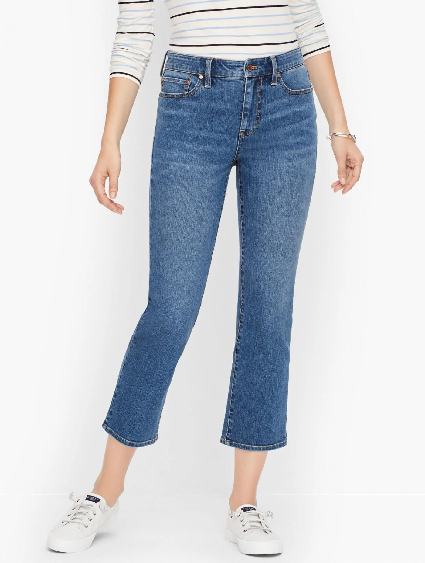 Jeans | Crop Flare Jeans &#8211; Hull Wash HULL WASH &#8211; Talbots Womens