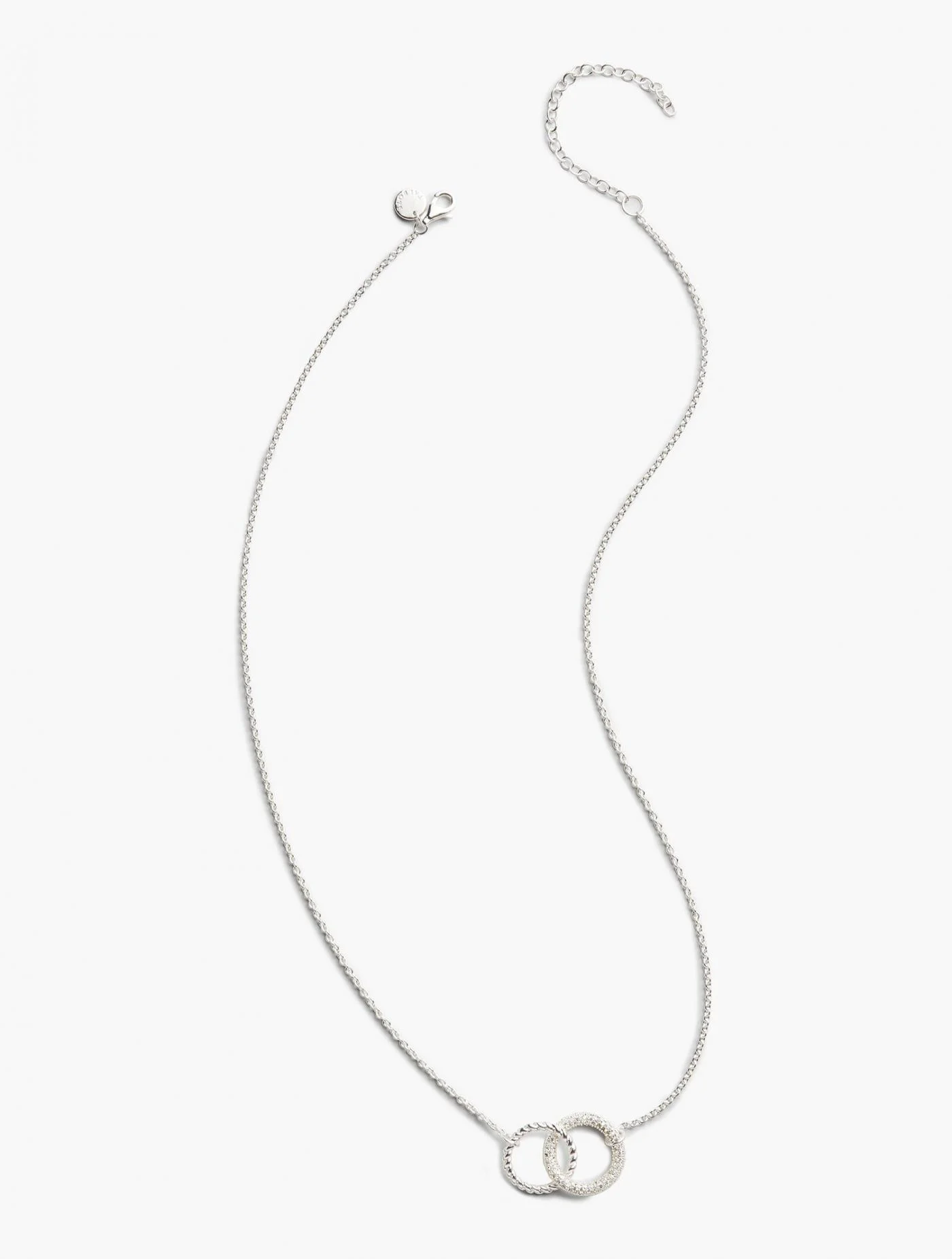 Jewelry | Sterling Silver Linked Rings Necklace CRYSTAL/STERLING SILVER &#8211; Talbots Womens