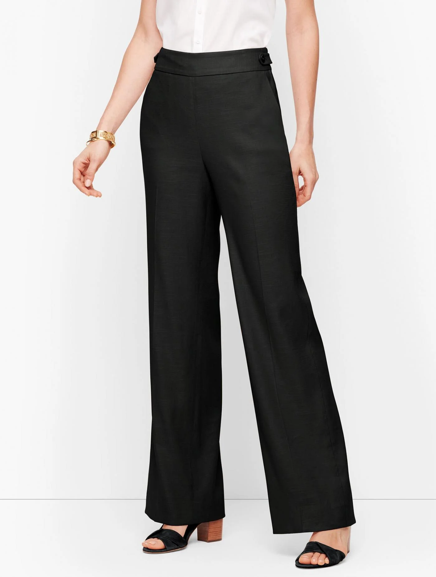 Pants | Palazzo Pants &#8211; Curvy Fit BLACK &#8211; Talbots Womens