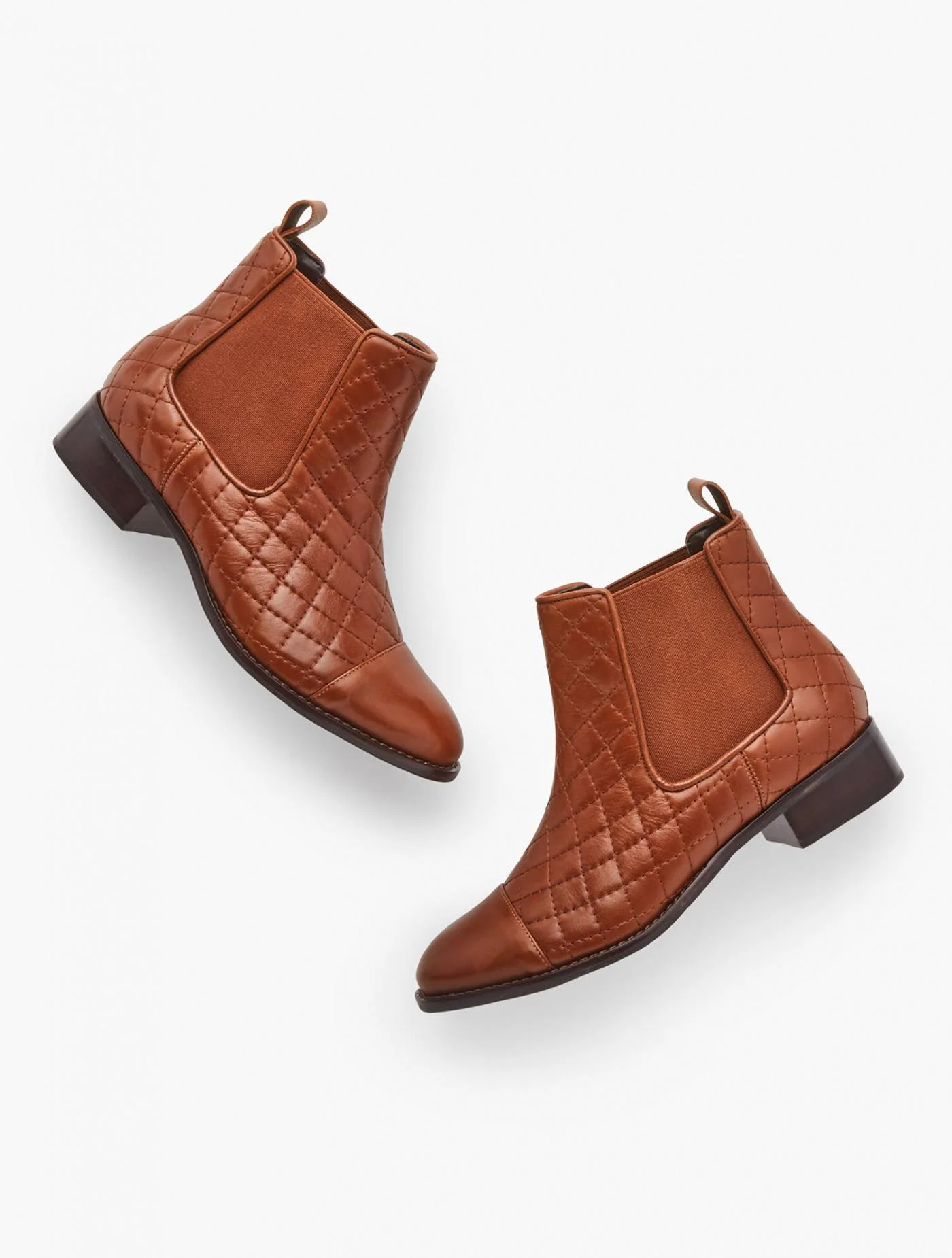 Boots | Tish Quilted Soft Nappa Ankle Boots DARK RUM &#8211; Talbots Womens