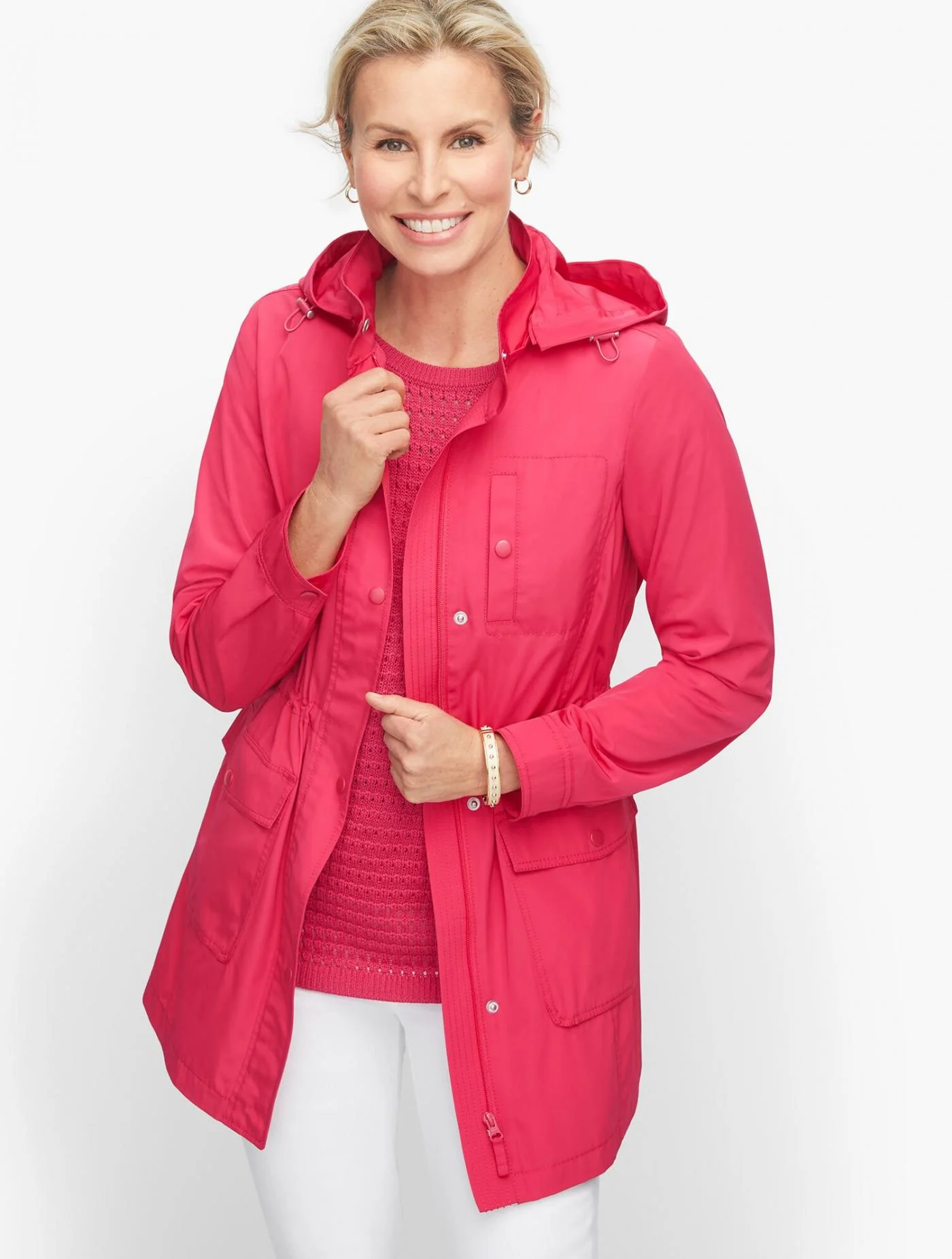 Jackets and Outerwear | Coastal Rain Anorak BRIGHT DAHLIA &#8211; Talbots Womens