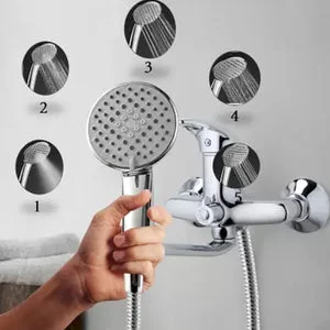 9047 Shower Head Multi-Function Plastic High Pressure Shower Spray for Bathroom