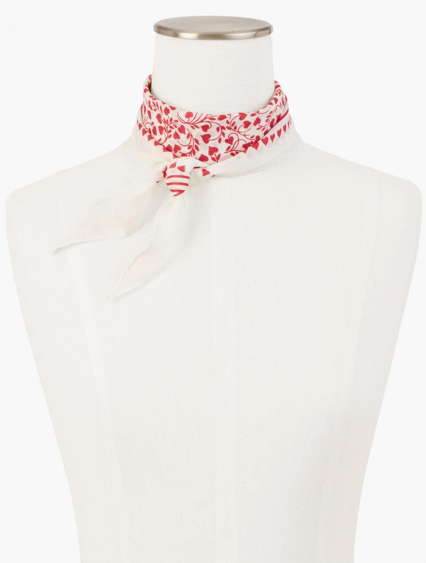 Scarves | Swirling Hearts Diamond Scarf IVORY MULTI &#8211; Talbots Womens