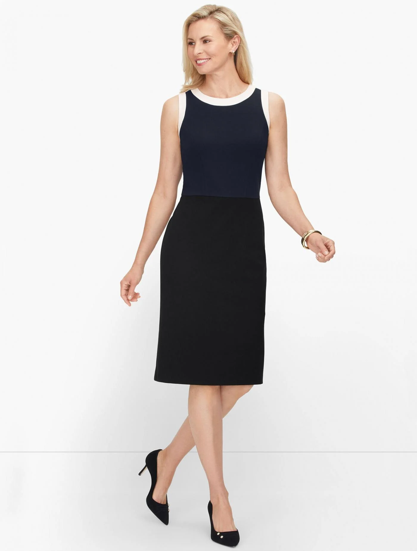 Dresses | Italian Luxe Knit Sheath Dress NAVY &#8211; Talbots Womens