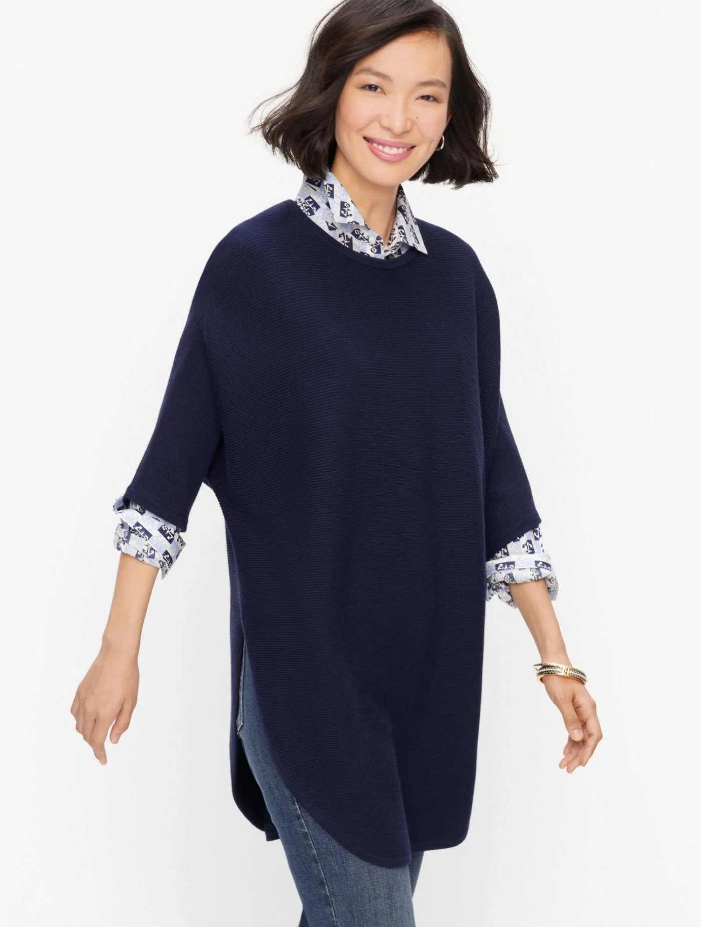 Sweaters | Cashmere Blend Poncho INDIGO BLUE &#8211; Talbots Womens