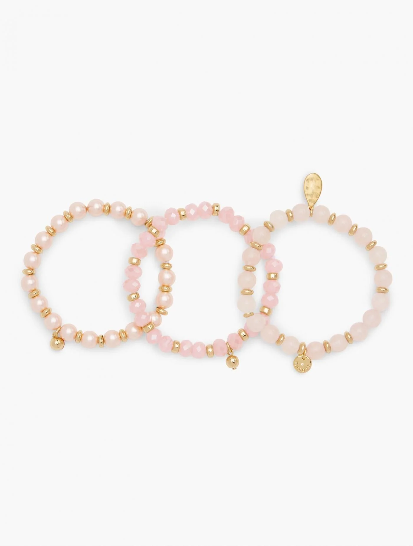 Jewelry | Faceted Beads Triple Strand Stretch Bracelet DELICATE ROSE MULTI &#8211; Talbots Womens